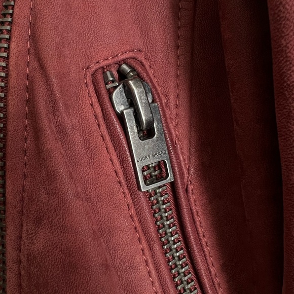 100% Lambs Leather Jacket Lucky Brand Size Small - Picture 3 of 5